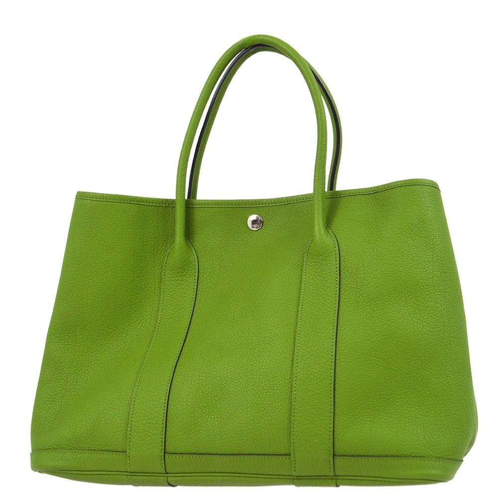 HERMES 2009 Green Negonda Garden Party PM Tote Bag 172406 - Picture 2 of 10